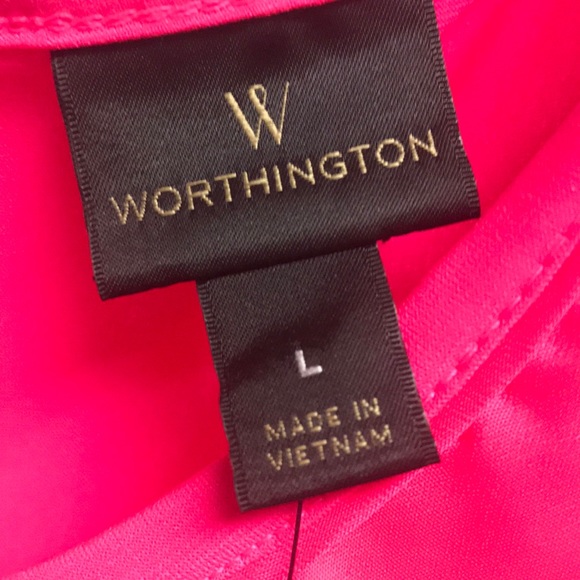 Sleeveless Worthington Pink Top:Large - Picture 4 of 5